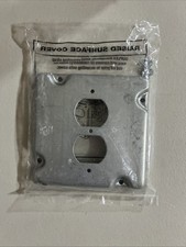 Emerson 8491N 4-11/16 Square Cover  1/2” Raised  Duplex Flush Receptacle, Qty:10