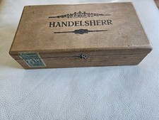 Alte Große Leere Zigarrenkiste  Handelsherr Für 50 Zigarren Antik