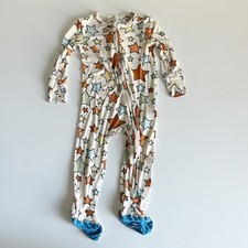 Posh Peanut Babys Neutral Star Print Bamboo Footie Zippy Pajamas Size 9-12M