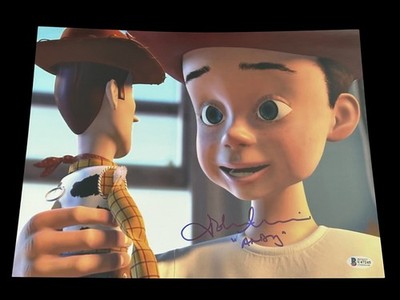 John Morris Disney Pixar Toy Story Voice Andy Signed Autograph 11x14 Photo BAS