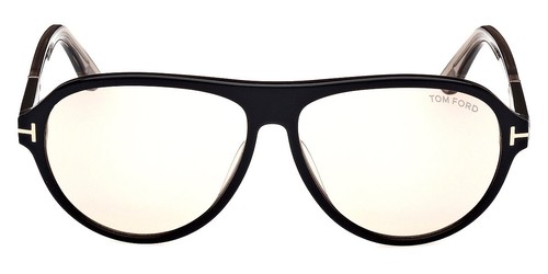 Occhiali da sole uomo Tom Ford FT1080 Quincy nero lucido 59mm nuovi e autentici