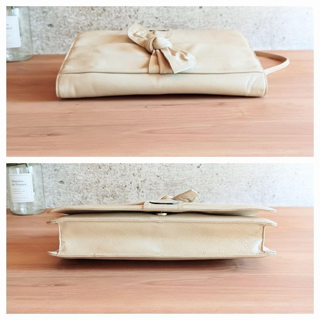 Valentino Garavani 2W Leather Bag Vintage White Crossbody Unisex Excellent Japa thumbnail 6