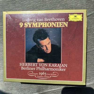 9 Symphonies Ludwig Van Beethoven Herbert Von Karajan 5 Disc CD Complete Box Set
