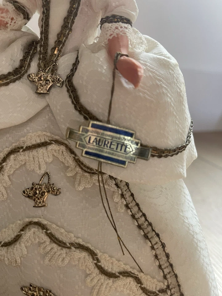 Disfraz de muñeca de porcelana vintage Laurette María Antonieta siglo XVIII Foto 4 de 4