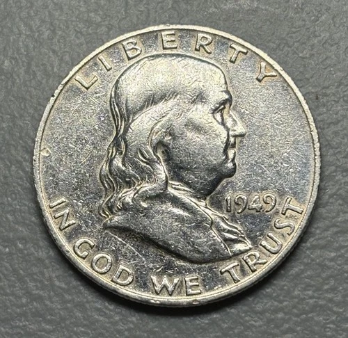 1949-S Franklin Half Dollar 90% Silver Key Date Low Mintage Ungraded