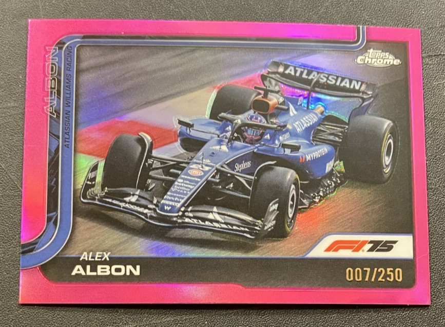 007/250 Pink Refractor Alex Albon #89 Williams  2025 Topps Chrome Formula 1 F1