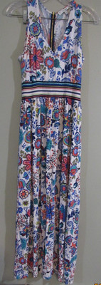 MILLY WOMEN'S SLEEVELESS MAXI DRESS MULTICOLOR FLORAL M