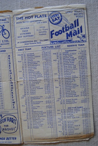 1951-52 Portsmouth v Aston Villa Football Programme 29 September 1951 - Picture 6 of 12