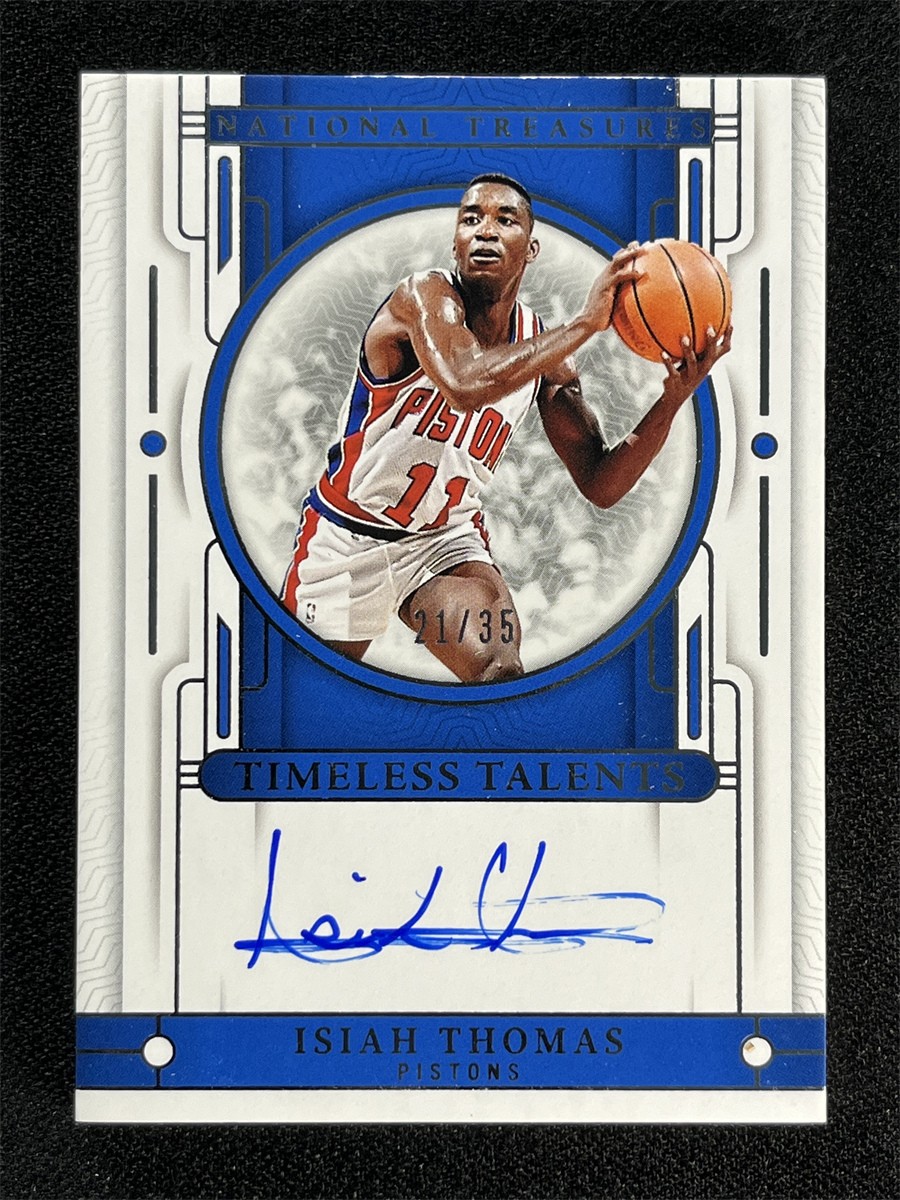 2023-24 Panini National Treasures Isiah Thomas Timeless Talents Auto Pistons /35