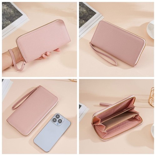 Korean Style Solid Color Wallet Zipper Women's Handbags Ladies - Picture 4 of 7