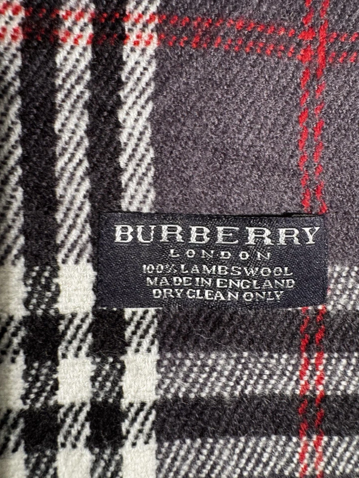 Burberry London Schal, Dunkelgrün Kariert, 100% Lamwolle - Bild 4 von 4