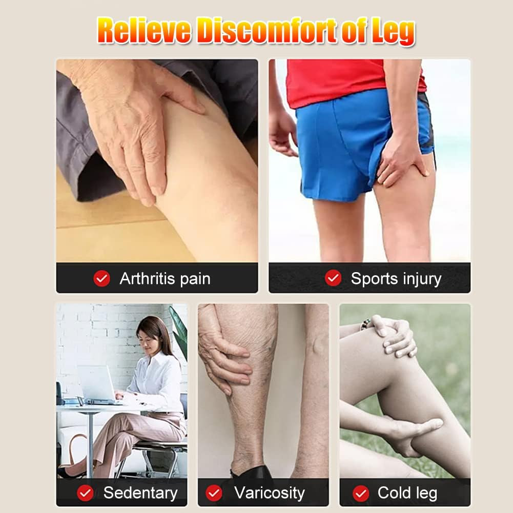 Heated Leg Warmer Electric Pad for Knee, Thigh & Calf Pain Relief Adjustable