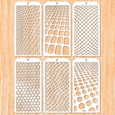 6 Pieces DIY Decorative Stencil Template for Scrapbooking Painting on Wall Furni