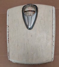 Vintage 50's Borg BATHROOM SCALE Bubble Glass Mid Century Modern Art Deco