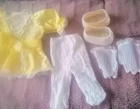 Vntg. Coleco CPK HTF Lace Yellow dress, gloves tights +shoes, cute!