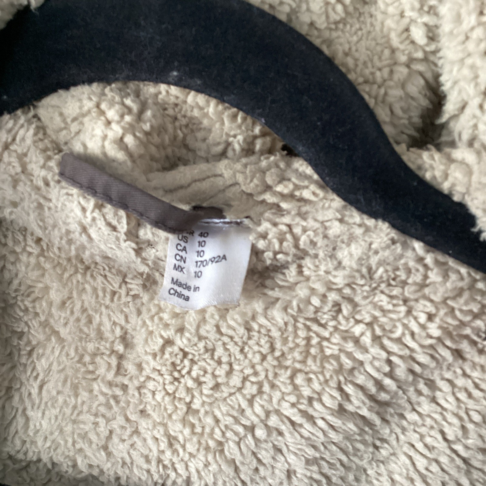 H&M Trendy Hooded Fur Trim Parka Jacket Brown Drawstring Waist Pockets US 10 thumbnail 3