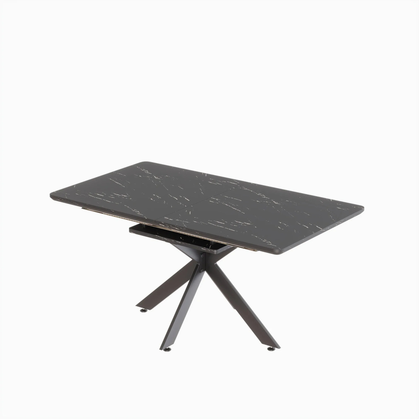 62.4" extendable 78.15" dining Table Set for 6-8 Person for Dining Room,C-shaped Tube Soft padded armless dining chair and Very large Dining Room Table Kitchen Table Chair Set with metal Legs