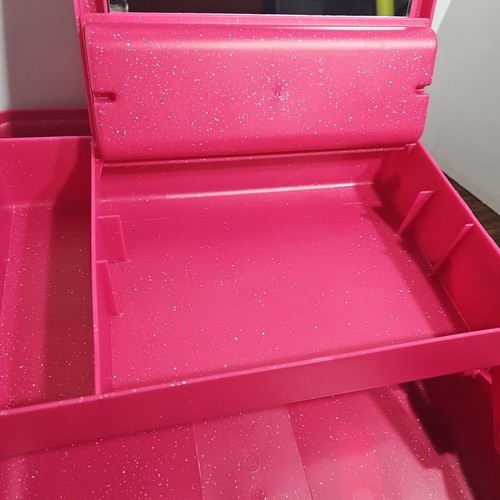 Caboodles Make Up Carrying Case Cosmetics Storage Deep Pink Sparkle Never Used - Picture 13 of 18