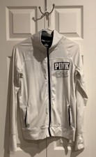 PINK By Victoria s Secret Track Jacket, Small, White And Black