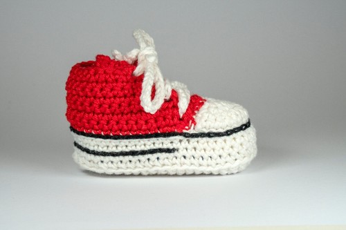 SCARPE / SCARPINE / SCARPETTE NEONATO FATTE A MANO ROSSE UNCINETTO -  NUOVISSIME | eBay