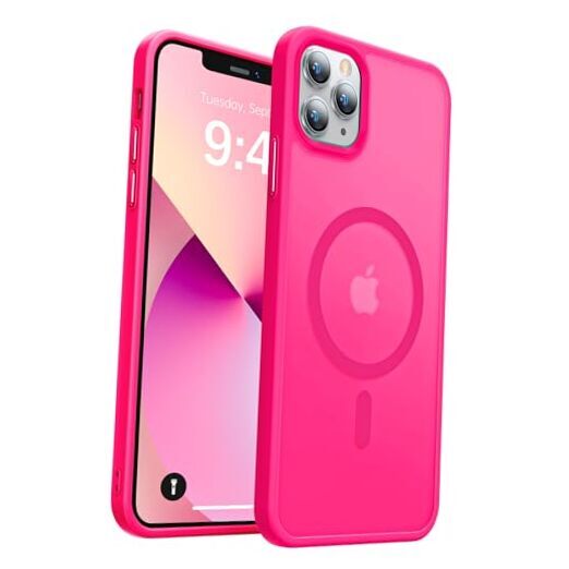 Strong Magnetic Case for，[Compatible with MagSafe] iPhone 11 Pro Max Hot Pink