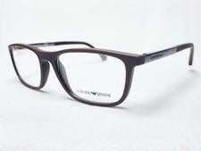 NEW Emporio Armani EA3069 5196 Men's Brown Rubber Eyeglasses Frames 53/17 140