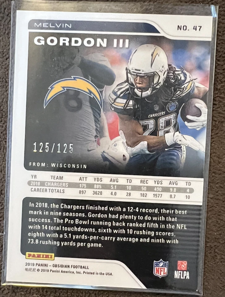 Melvin Gordon 2019 Obsidian / 125 - Image 2 of 2