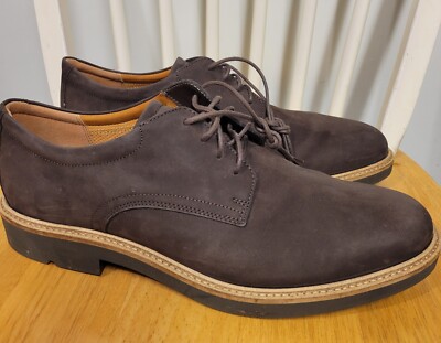 ECCO MEN'S London Derby Nubuck Oxford Dress Shoes Sz 45 11-11.5 / NEW 