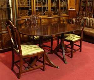 Englische Mobel Regency Oval Esstisch Esszimmer Mahagoni Zusatz Mittelplatte Ebay