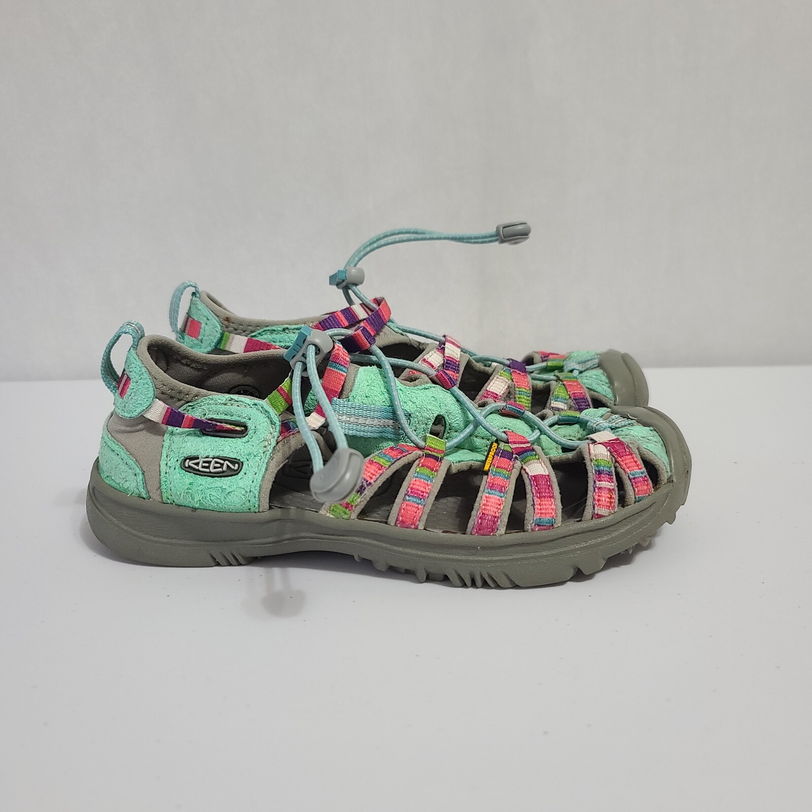 Sandali Keen Whisper Trail Escursionismo Bambina Taglia 4 Punta Chiusa Impermeabili Verde Rosa