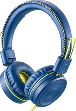 M1 Kids Wired Headphones Foldable Adjustable Stereo On-Ear Blue