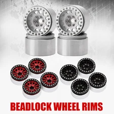For RC 1/10 Car SCX10 TRX4 90046 AXI03007,YQW37 INJORA 1.9" Beadlock Wheel Rims