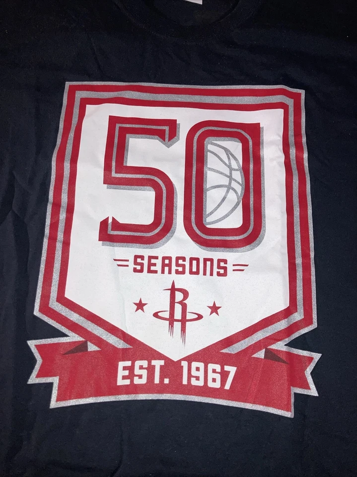 Houston Rockets XL 2017 Camiseta 50 Aniversario Estadio Exclusivo Foto 2 de 4