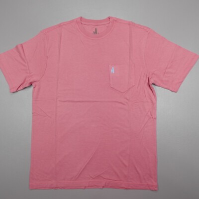 johnnie-O Men's Bow Wave Graphic Pocket Crew Neck T-Shirt Bandana Pink