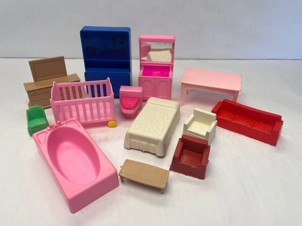 Lote de muebles de colección para casa de muñecas marcas mixtas Illco Arco ideal etc BIN G Foto 2 de 4