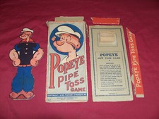 RARE Antique 1935 Popeye Pipe Toss Game Box Old Vintage Cartoon Toy Collectible