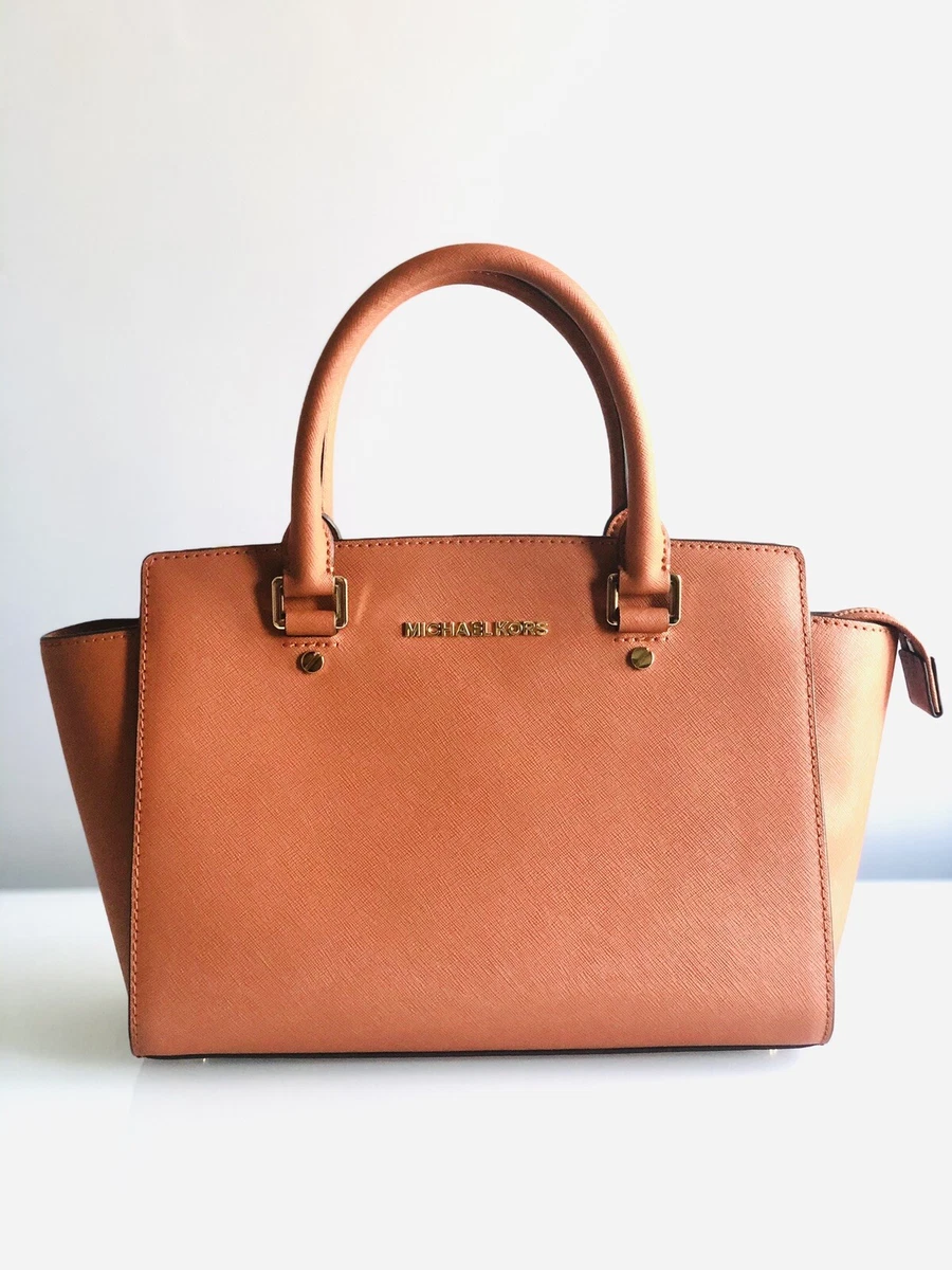 Michael Kors Selma; Burnt Orange; saffiano leather