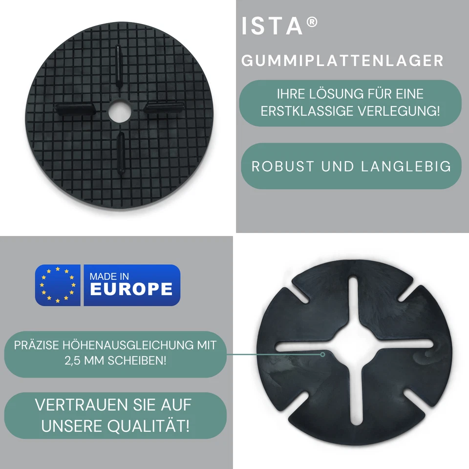 25 oder 100 St. Gummi Plattenlager Stelzlager Terrassenlager Terrassenplatten - Bild 3 von 4