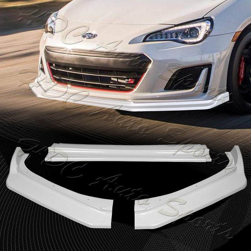 For 17-20 Subaru BRZ CS-Style Painted White Front Bumper Splitter Spoiler Lip
