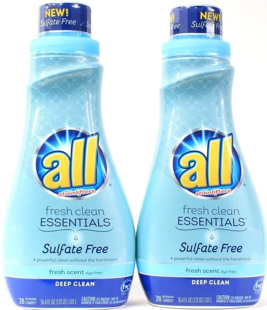 2 All Fresh Deep Clean Essentials Sulfate Free 28 Load Detergent Fresh