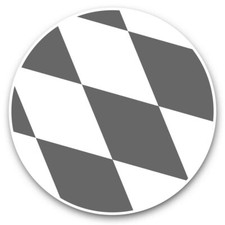 2 x Vinyl Stickers 15cm (bw) - Bavaria Flag  #41740