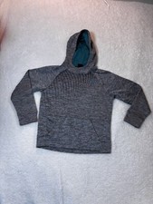 Kids Russell Dri-Power Gray/ Green Classic Athletic Hooded Sweatshirt - 10-12