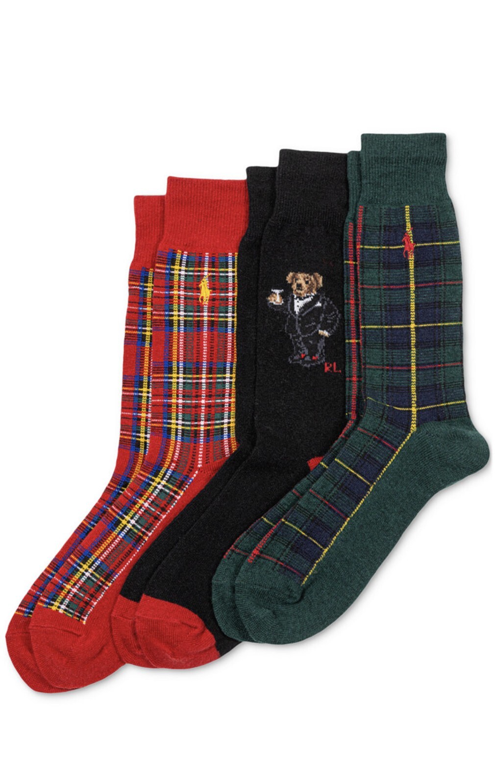 PONY POLO RALPH LAUREN uomo 3 pz. Martini Bear Slack Crew Set confezione regalo