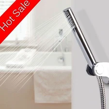 Brass Handheld Modern Round Bar Hand shower w/1.5m Flexible Stainless Steel hose