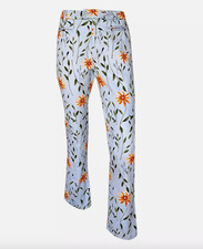 Moschino Jeans vintage trousers in blue with floral pattern - Size S