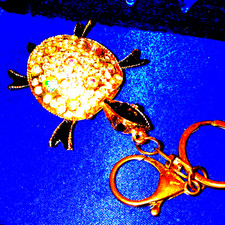 Blinged out rhinestone turtle keychain Awesome 