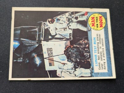 1969 OPC Man On The Moon Card # 34A Lunar Test Run (VG/EX)
