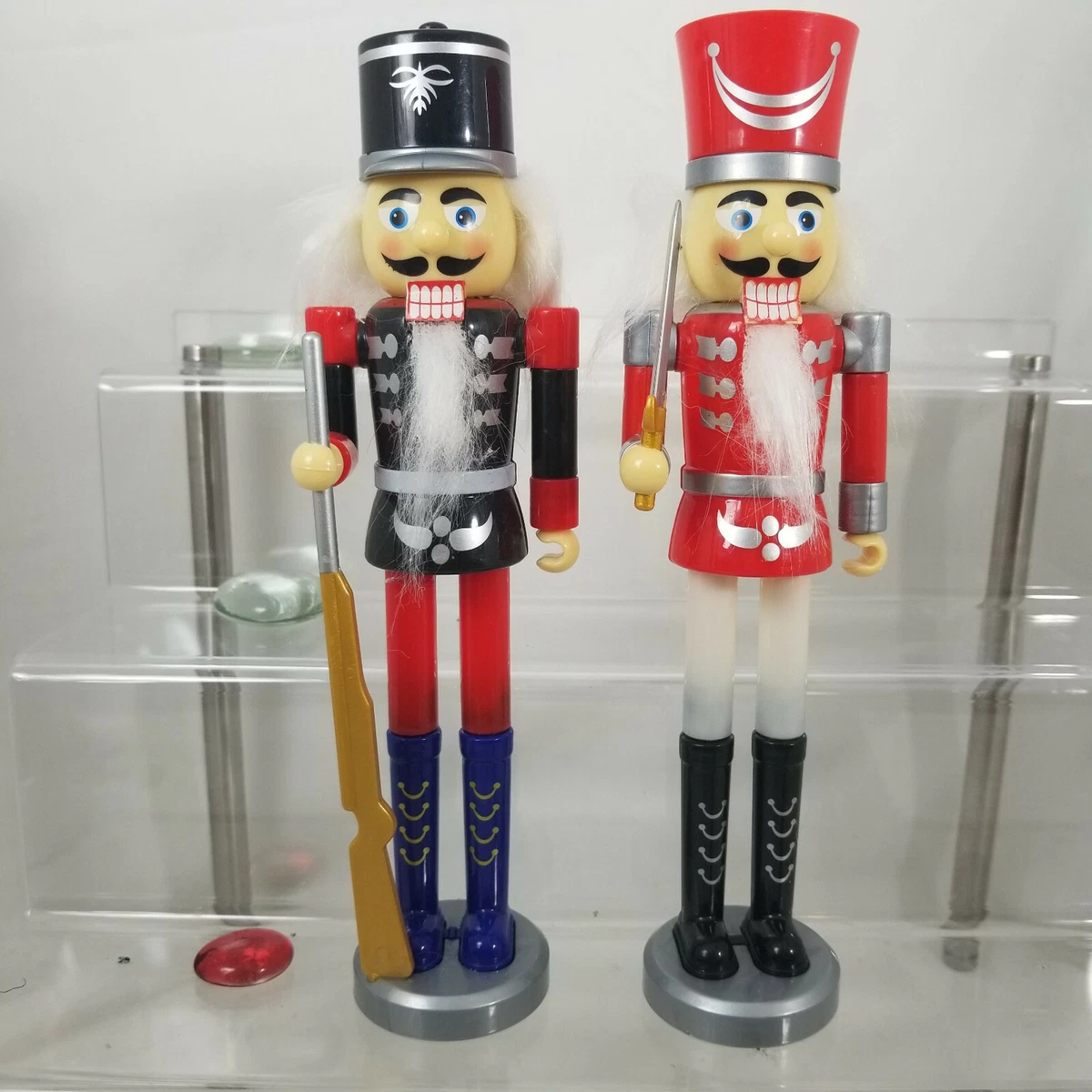 2 Nutcrackers 8 inch or more tall Decor Holiday Christmas toy
