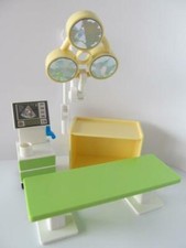 Playmobil Hospital/Vet sets furniture: Scanner, examination bench & lights NEW