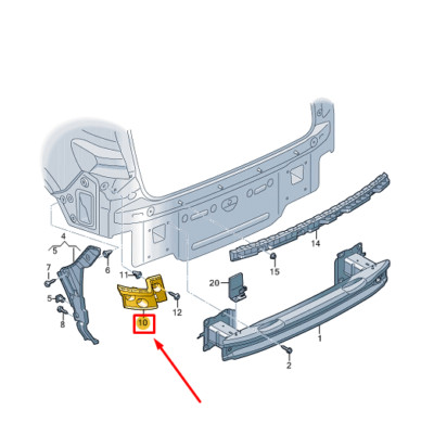 AUDI Q4 E-Tron Rear Left Bumper Guide Profile 89E807393 NEW 
